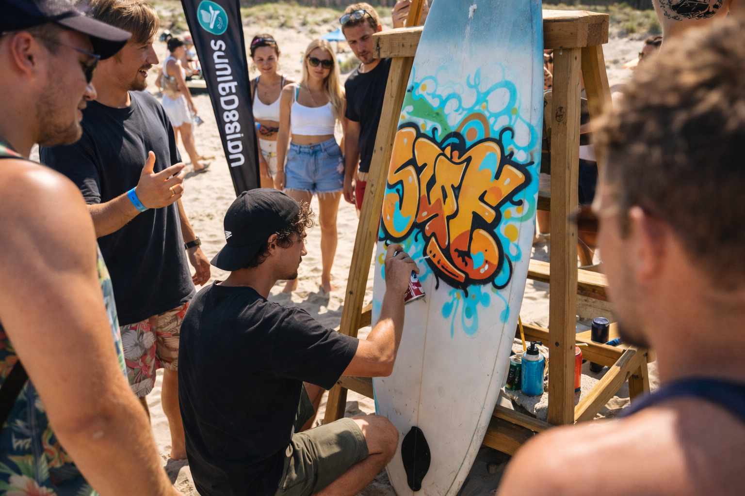 Graphic of a close up of a website depicting an Our Projects page with sample project names and dates.