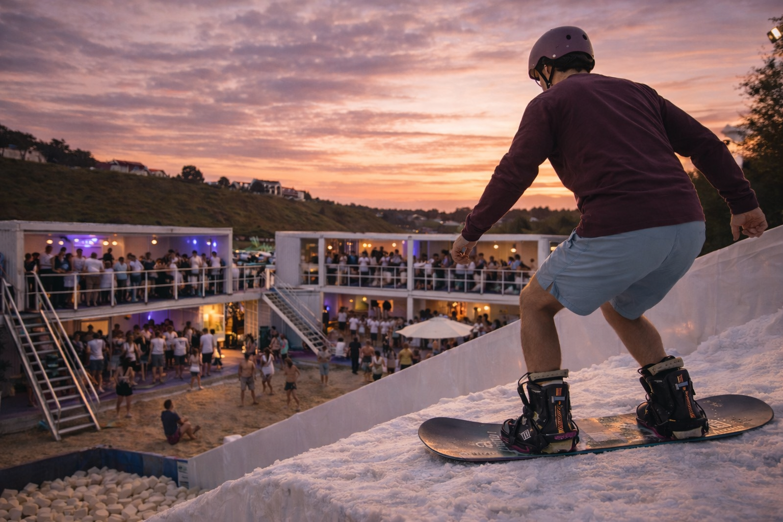 Stationery design of letterhead and business cards for the company Anders on top of a blurred photo of a house interior.